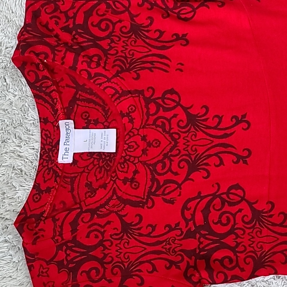 Pleated Print Dress